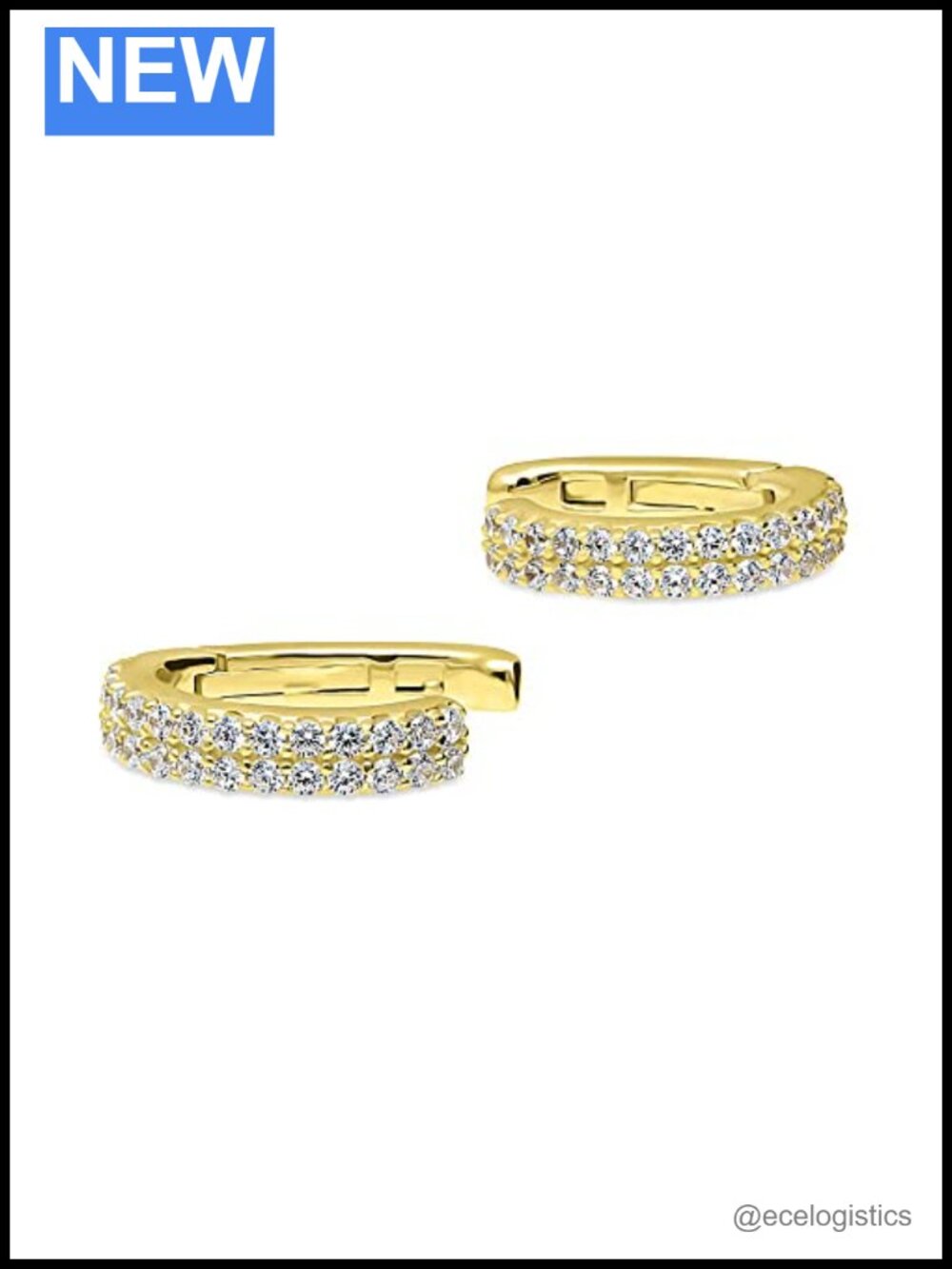 Sterling Silver CZ Helix Cartilage Ear Cuff Hoop Earrings